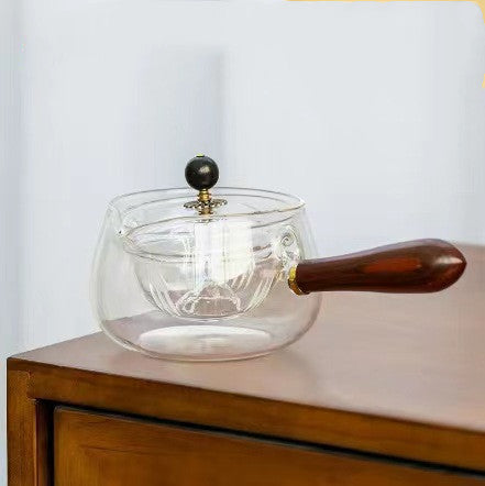 Glass Infuser Teapot with Wooden Handle