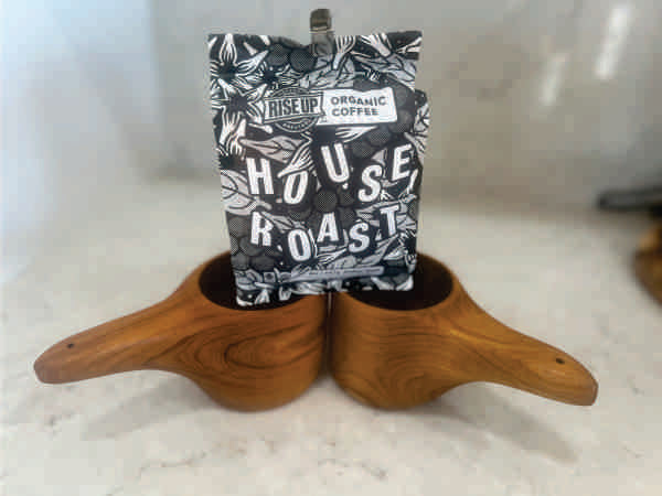 Handcrafted Teak Kuksa Coffee & Tea Mug – 12 oz