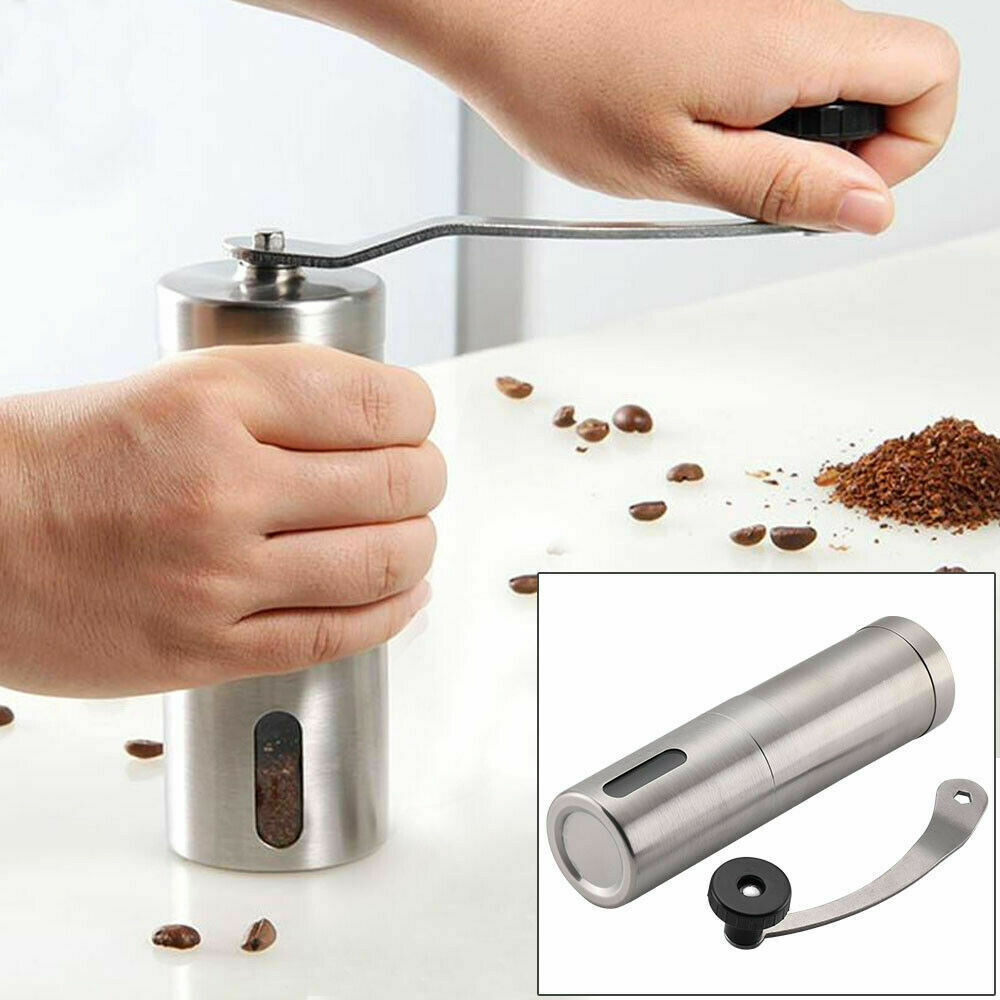 Stainless Steel Manual Coffee Grinder with Ceramic Burr