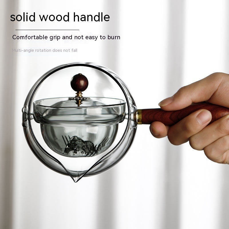 Glass Infuser Teapot with Wooden Handle