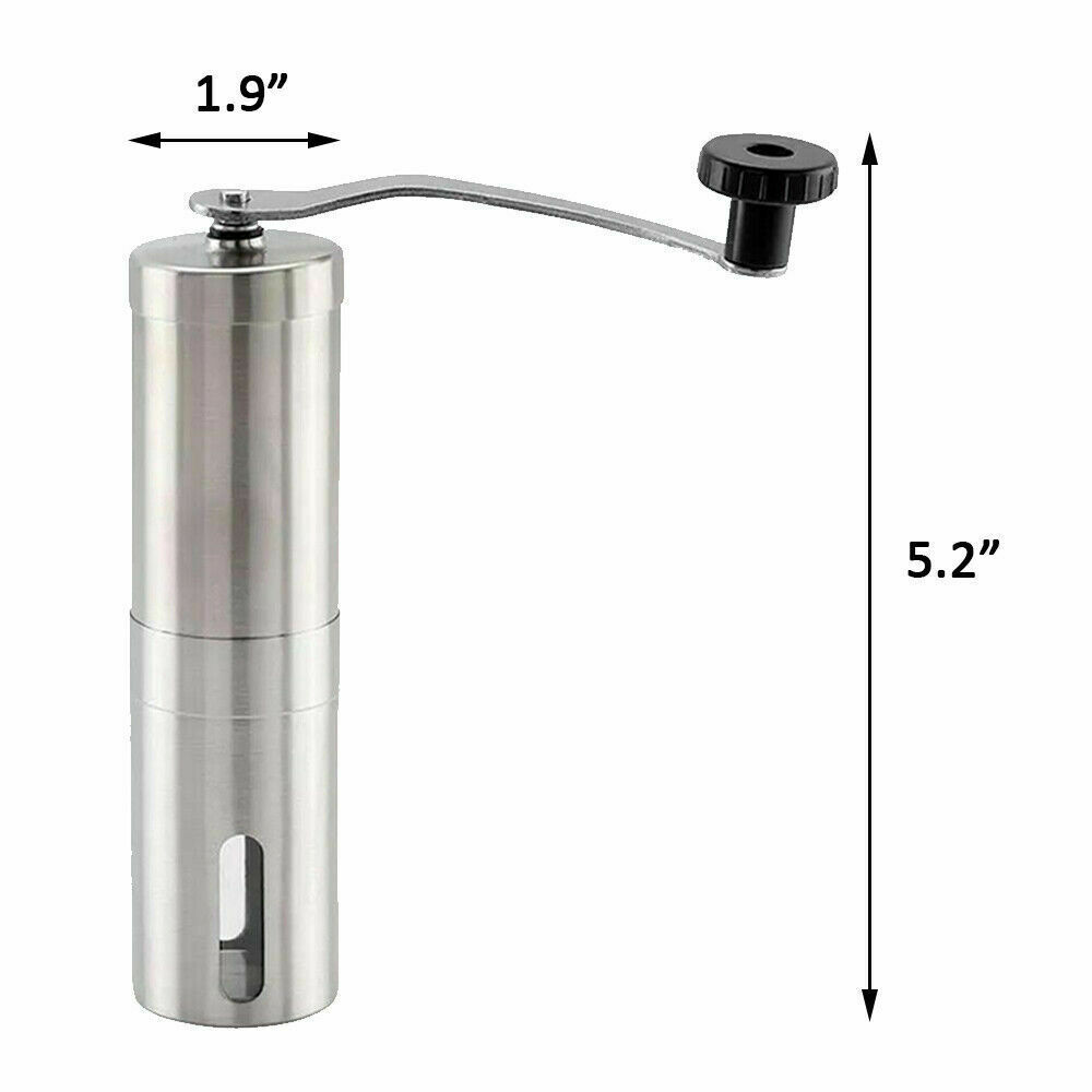 Stainless Steel Manual Coffee Grinder with Ceramic Burr