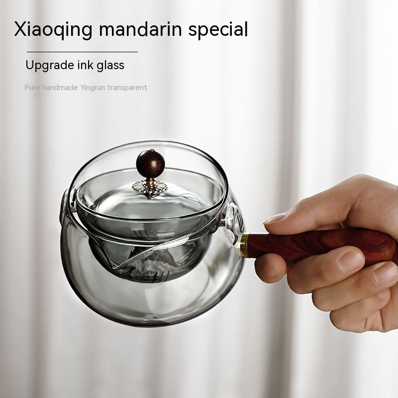 Glass Infuser Teapot with Wooden Handle