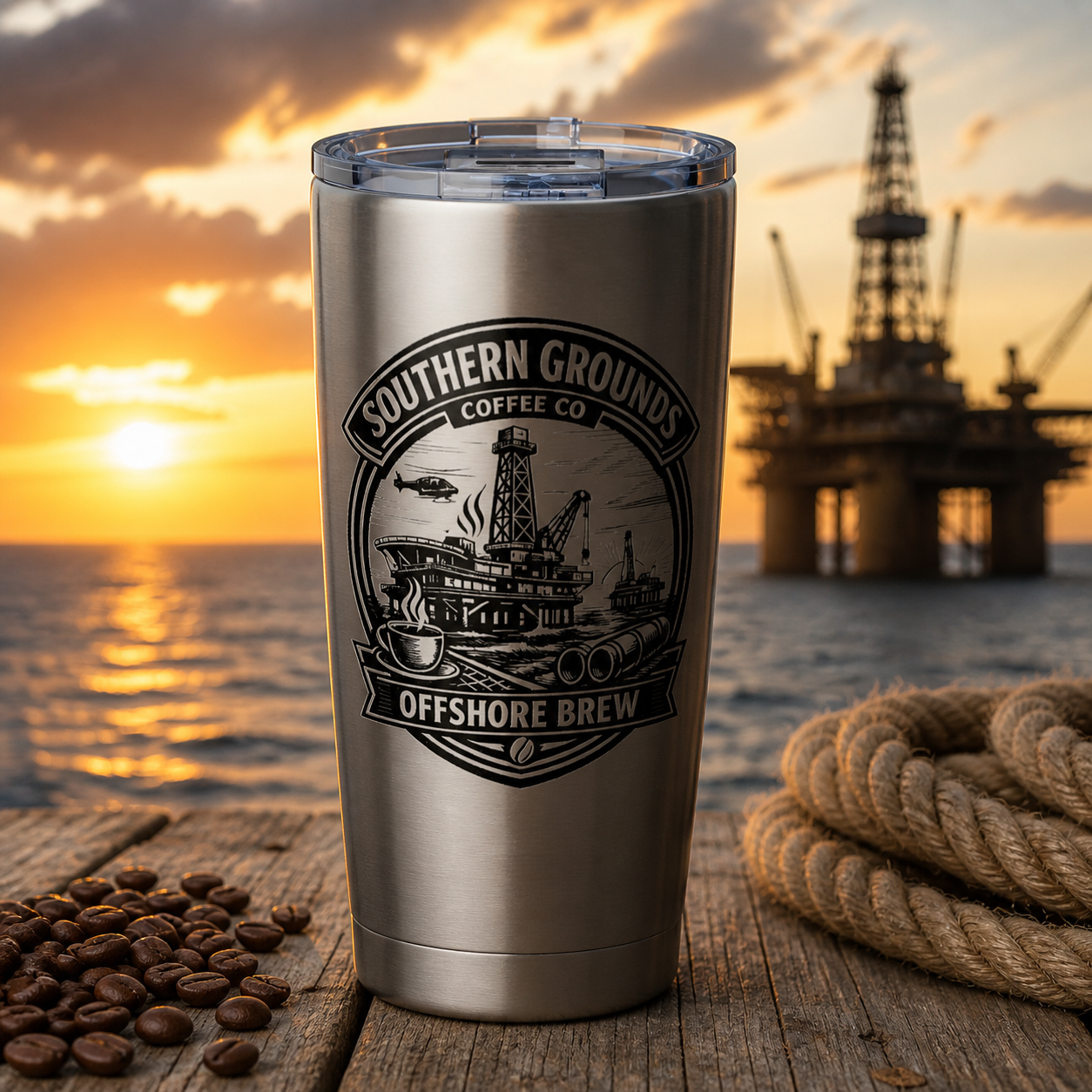 Offshore Brew 20oz Stainless Steel Tumbler – Southern Grounds Coffee Co.