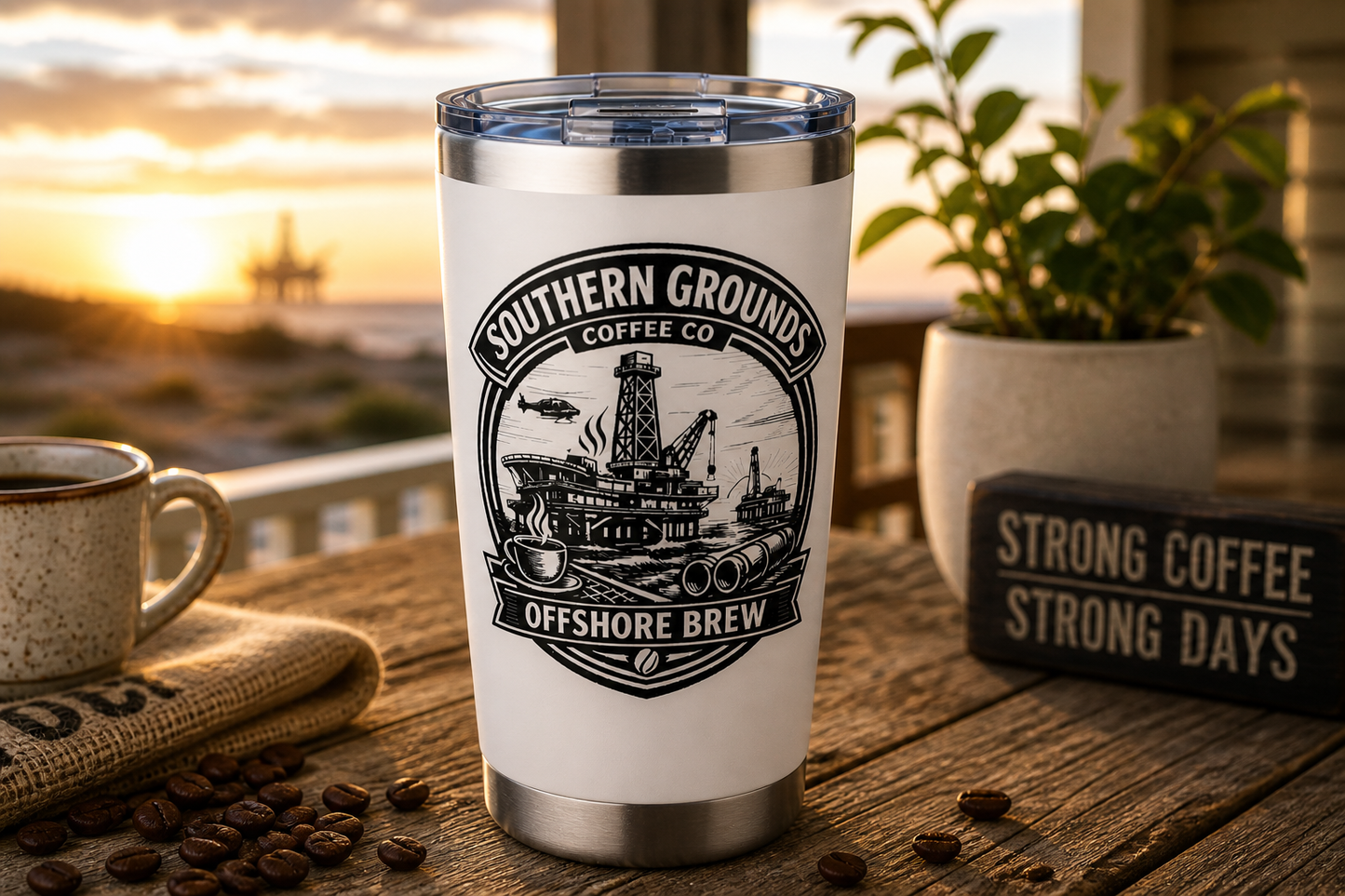 Offshore Brew 20oz Stainless Steel Tumbler – Southern Grounds Coffee Co.