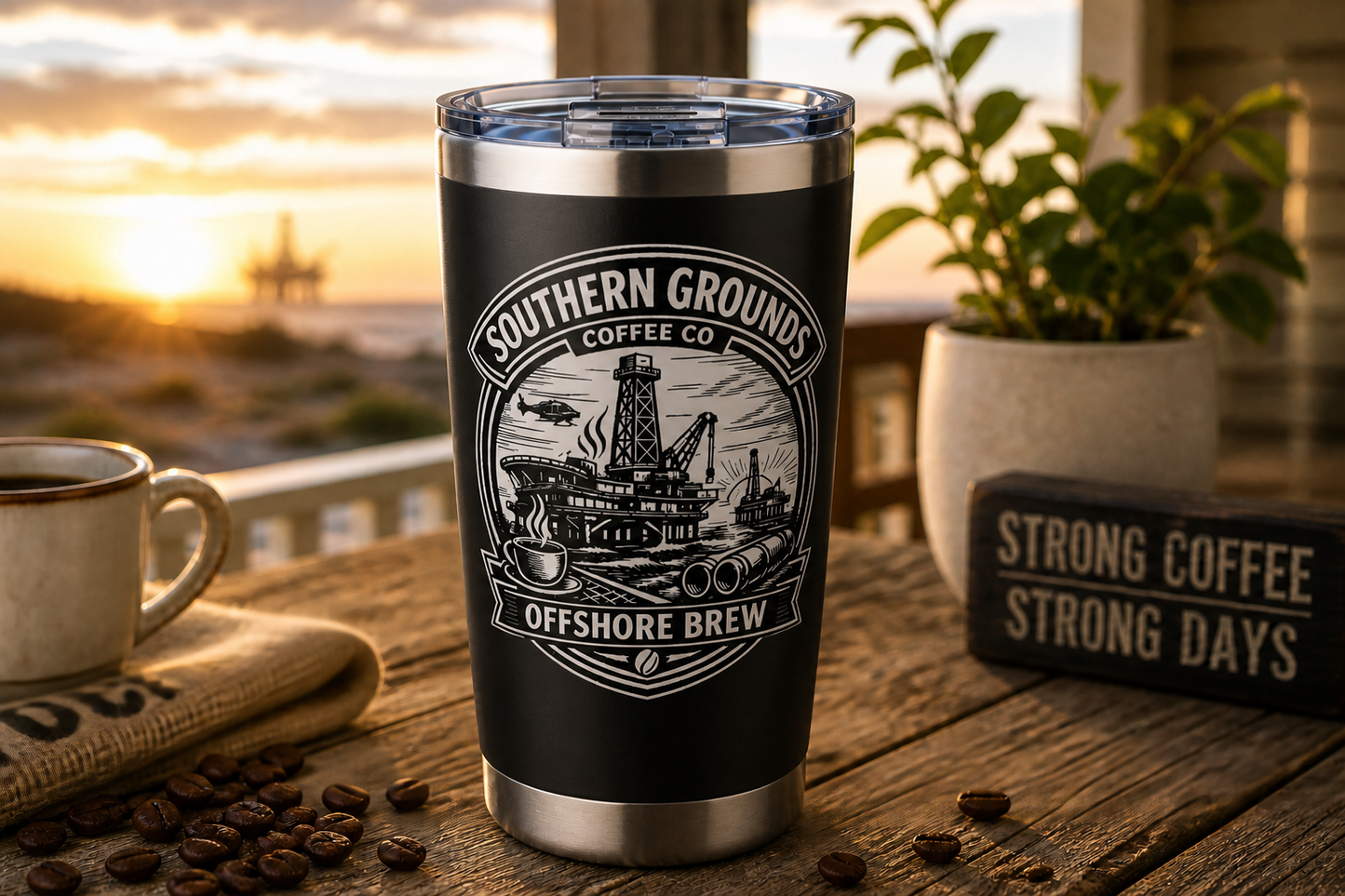 Offshore Brew 20oz Stainless Steel Tumbler – Southern Grounds Coffee Co.