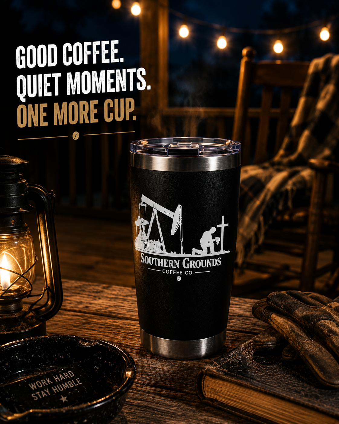 Southern Grounds Coffee Co. Vagabond 20oz Black Tumbler