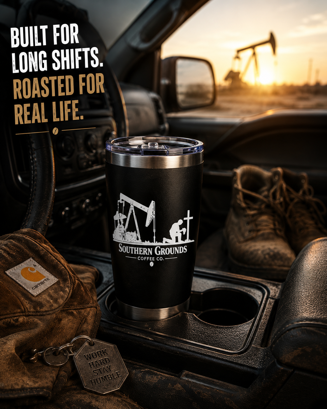 Southern Grounds Coffee Co. Vagabond 20oz Black Tumbler