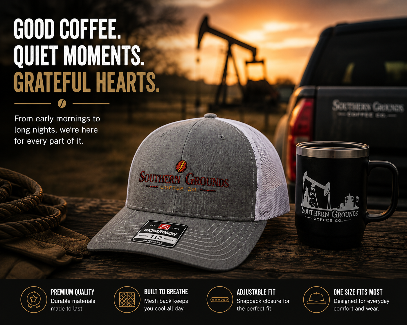 Southern Grounds Coffee Co. Richardson 112 Trucker Hat