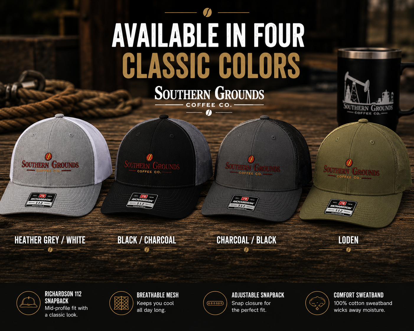 Southern Grounds Coffee Co. Richardson 112 Trucker Hat