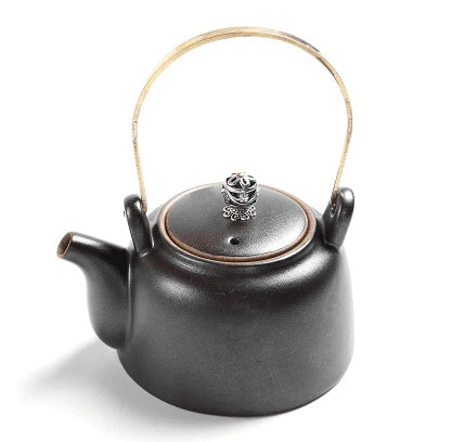 Ceramic Teapot with Metal Handle
