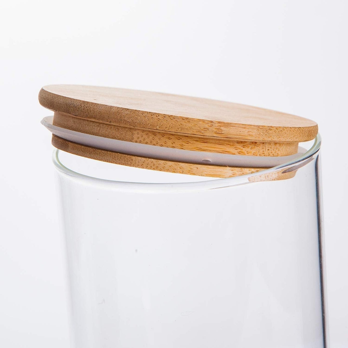 Glass Coffee & Tea Storage Jars with Bamboo Lids – Set of 5