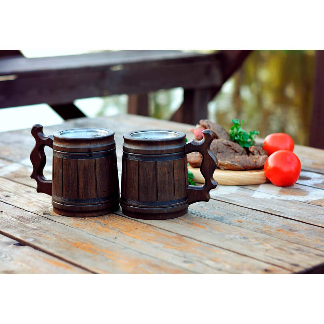 10 oz Handcrafted Wood Coffee Mug with Stainless Steel Liner