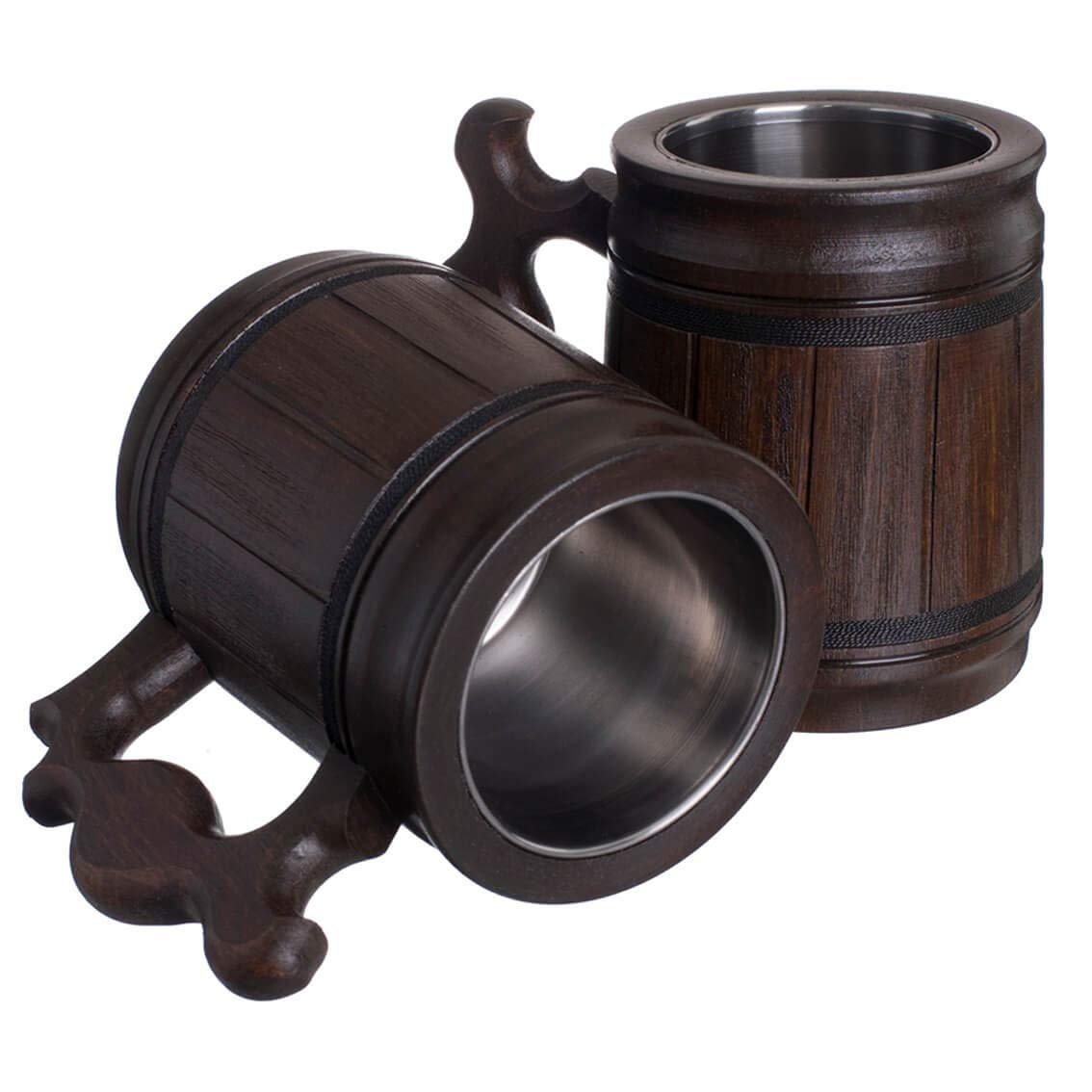 10 oz Handcrafted Wood Coffee Mug with Stainless Steel Liner