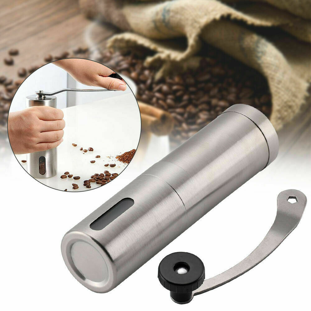 Stainless Steel Manual Coffee Grinder with Ceramic Burr