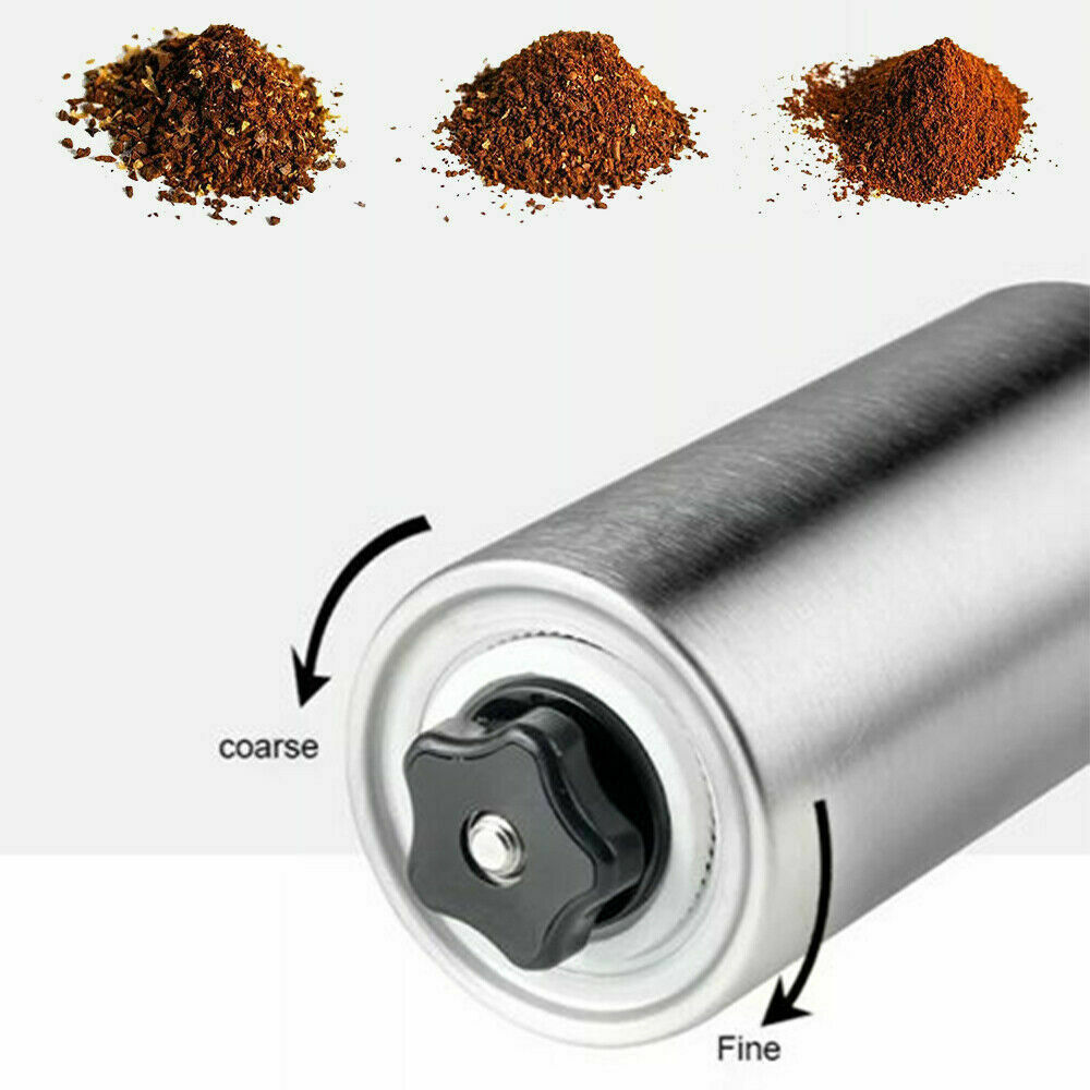 Stainless Steel Manual Coffee Grinder with Ceramic Burr