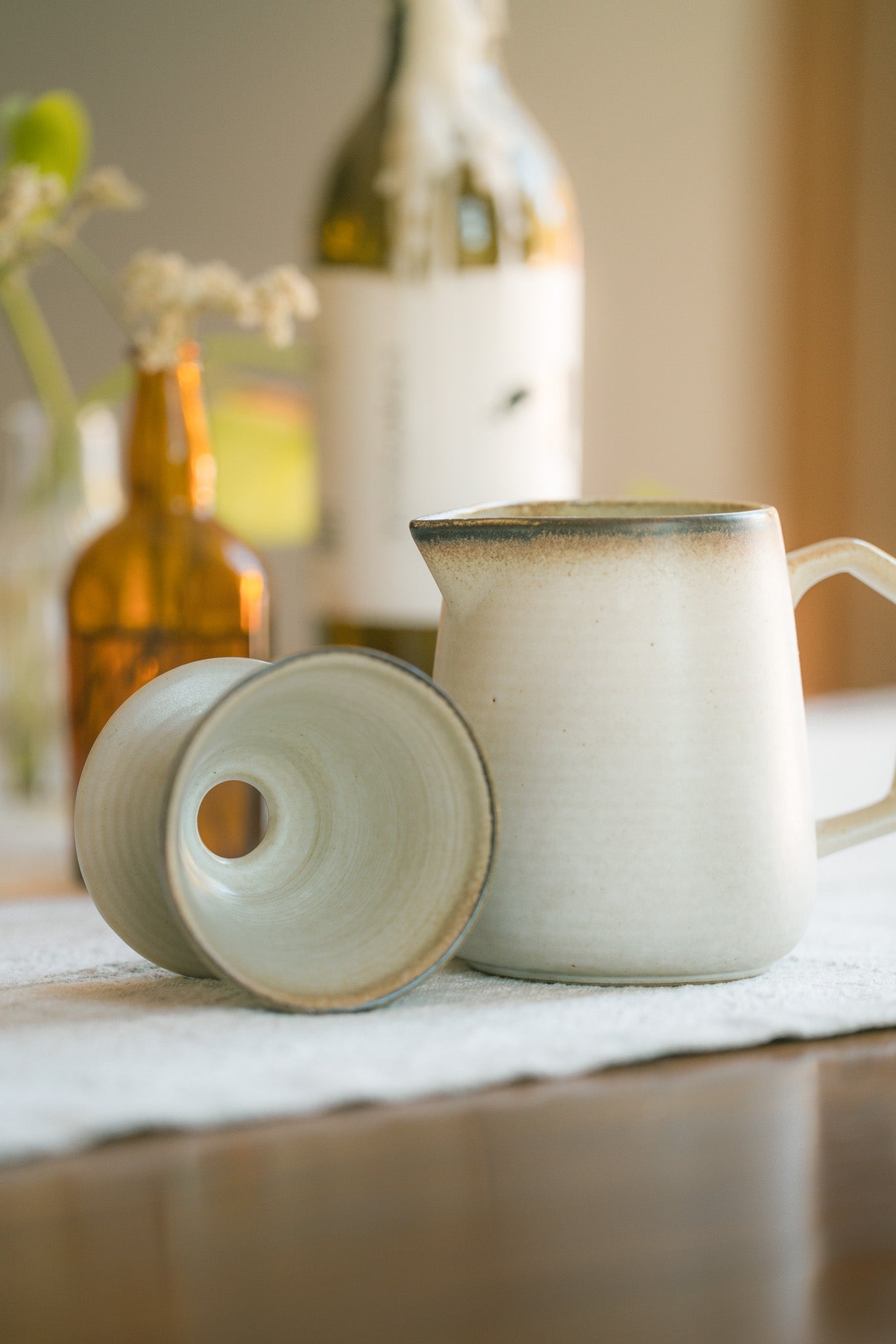 Earthy Stoneware Pour Over Set
