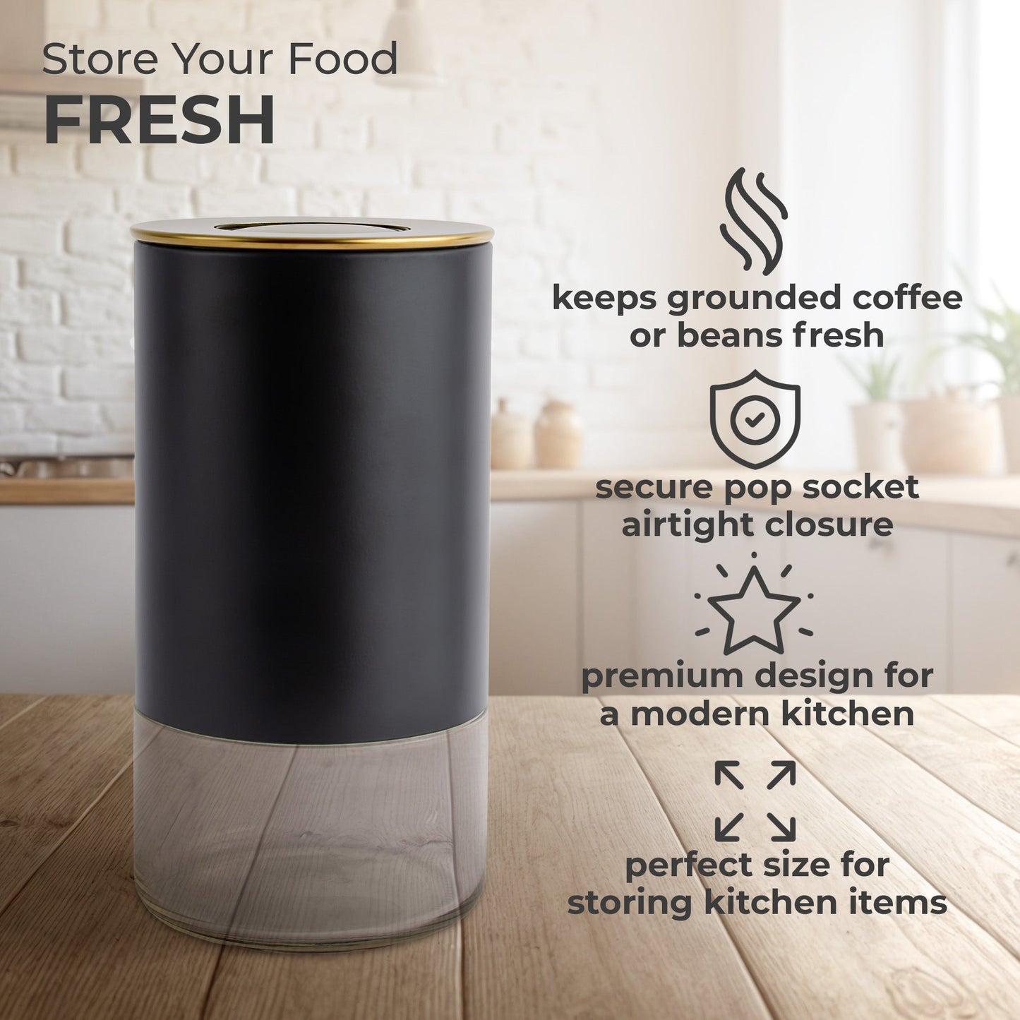 12 oz Airtight Coffee Storage Canister