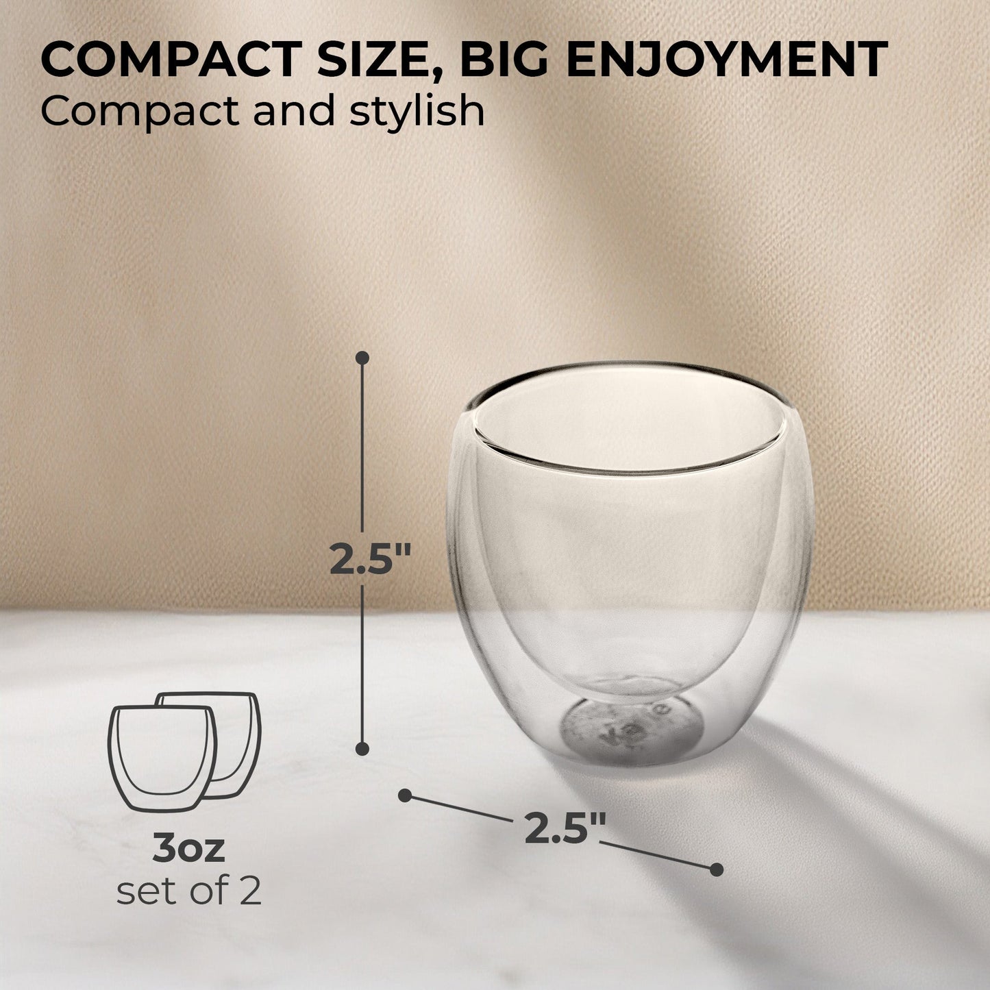 Double-Wall Espresso Cups – Set of 2