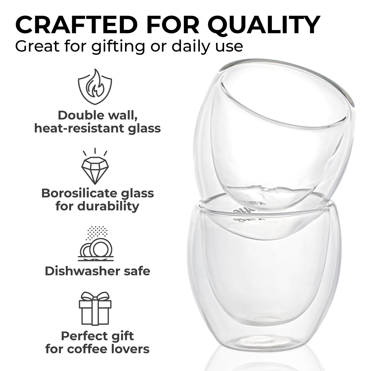 Double-Wall Espresso Cups – Set of 2