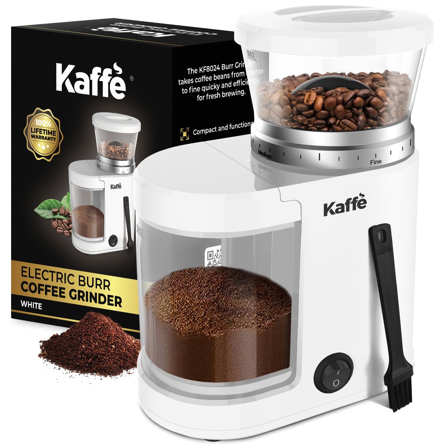 Electric Burr Coffee Grinder – 20 Grind Settings