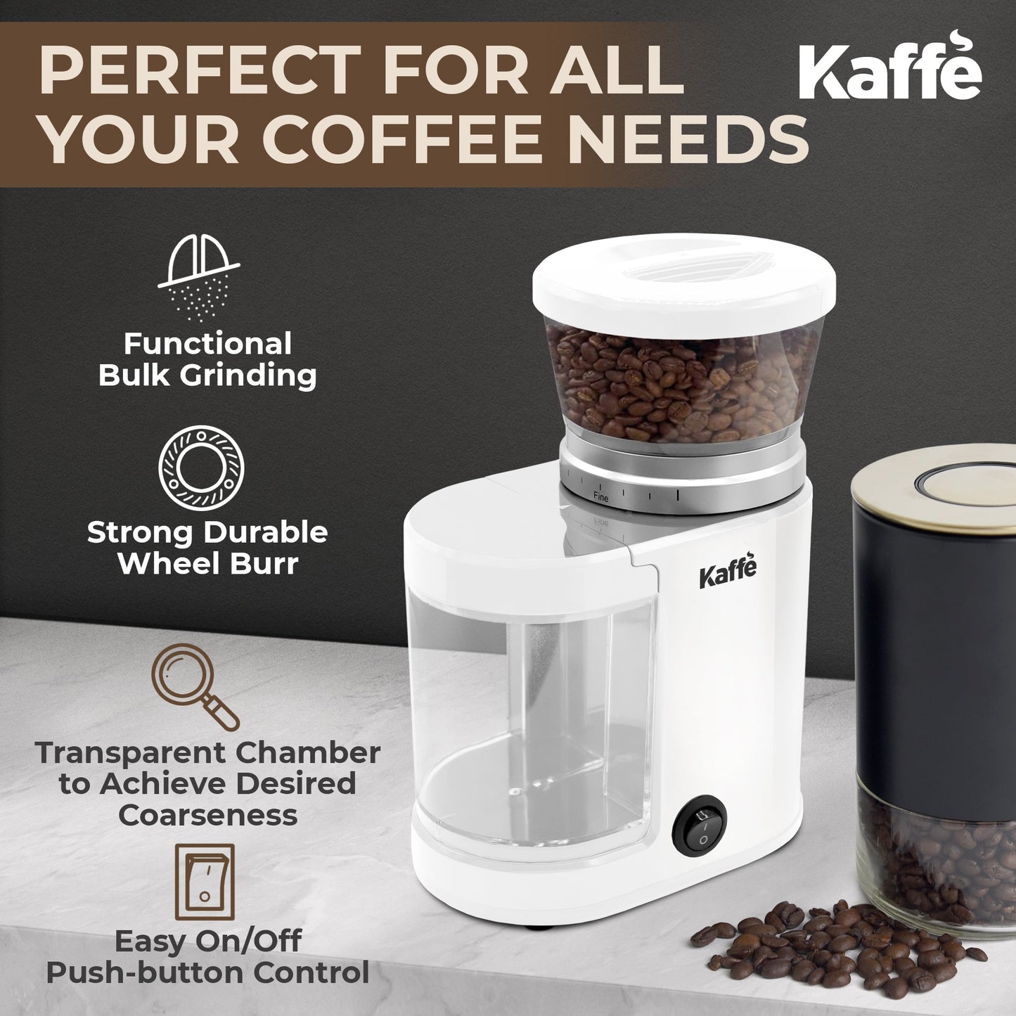 Electric Burr Coffee Grinder – 20 Grind Settings