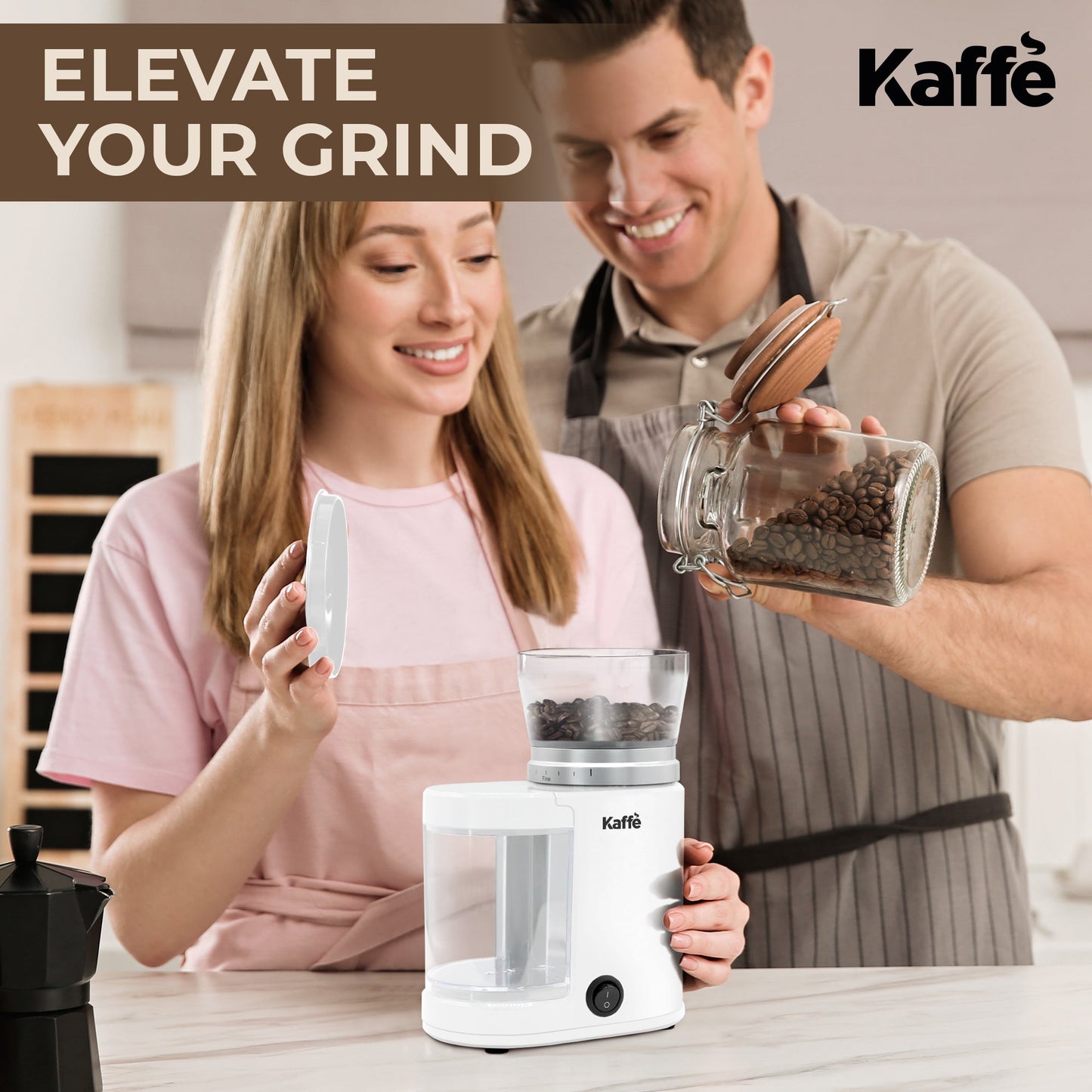 Electric Burr Coffee Grinder – 20 Grind Settings