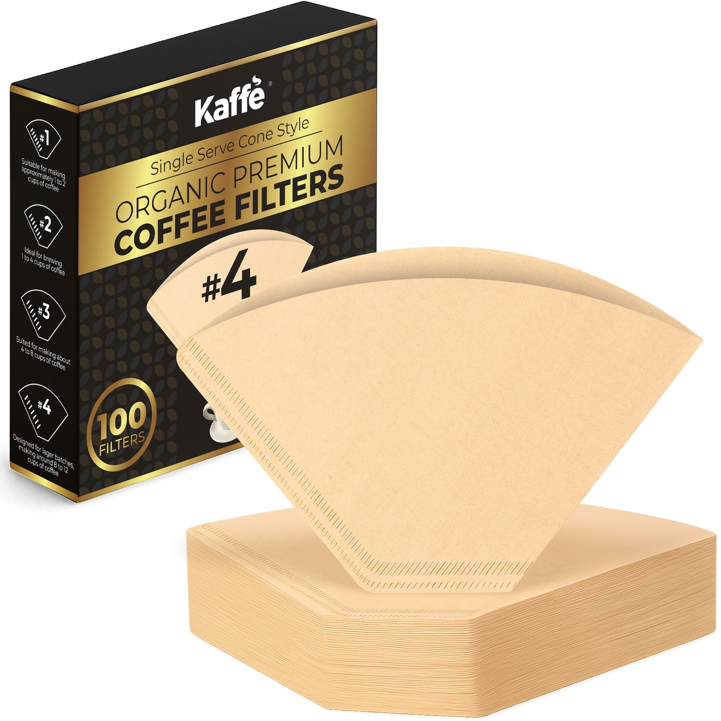 #4 Organic Coffee Filters – 100 Count