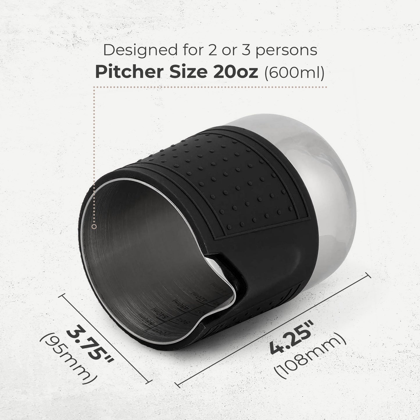Stainless Steel Milk Frothing Pitcher – 20 oz