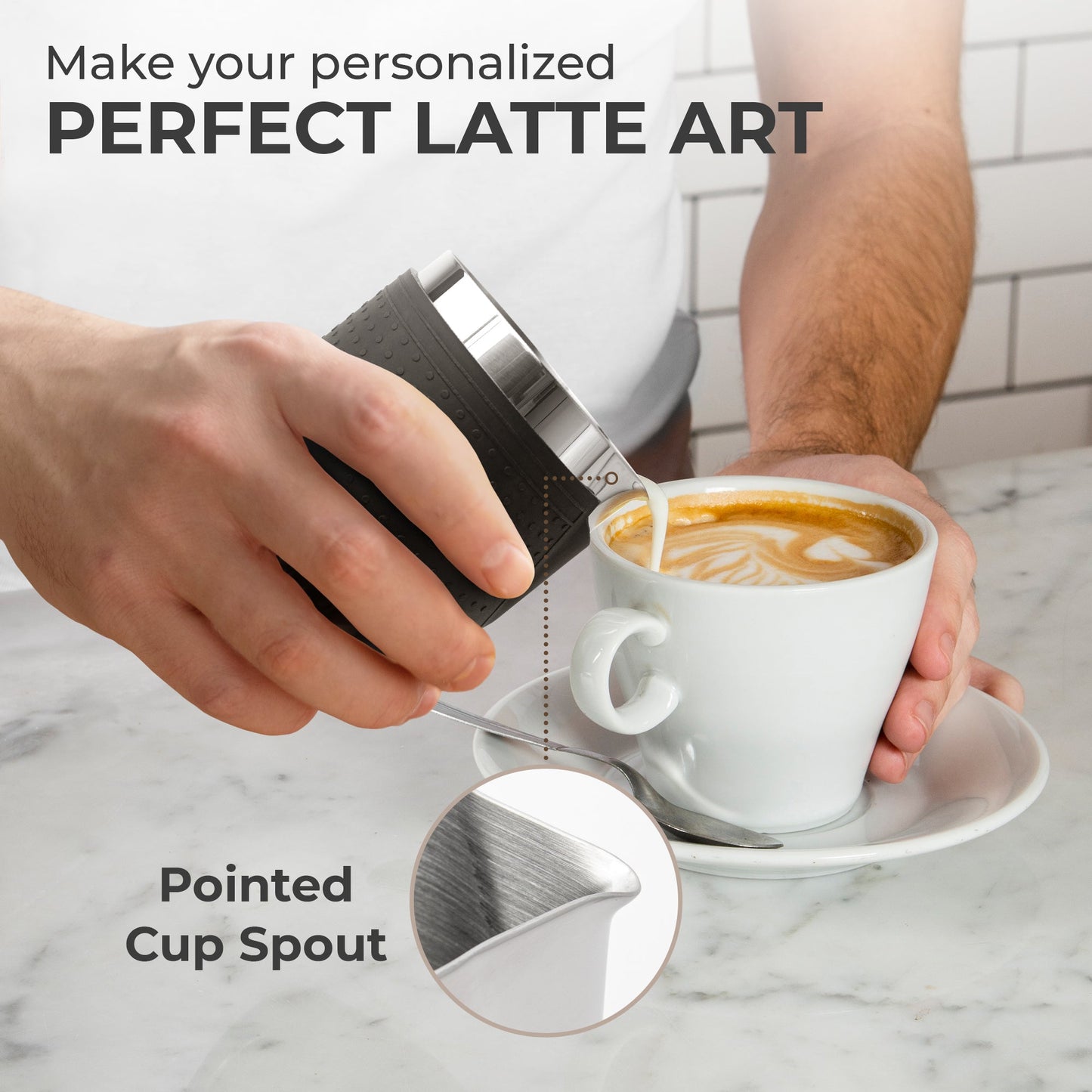 Stainless Steel Milk Frothing Pitcher – 20 oz