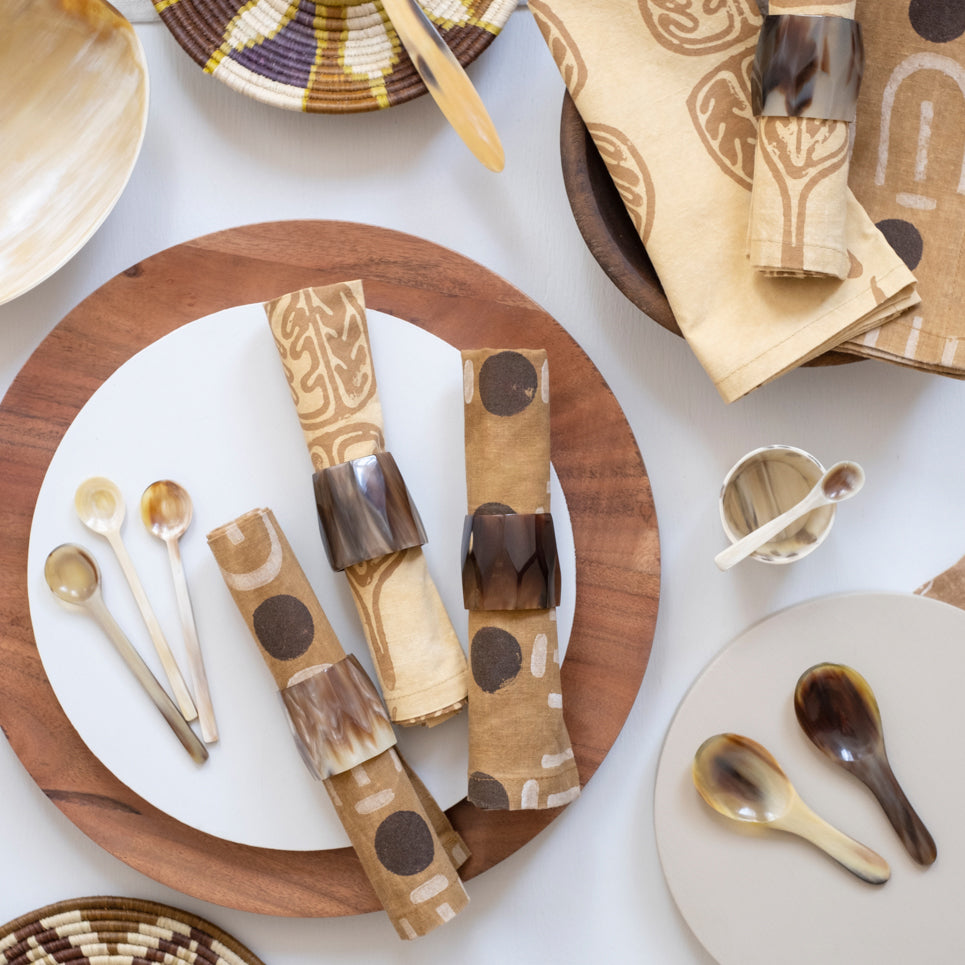 Handcrafted Horn Cellar with Spoon