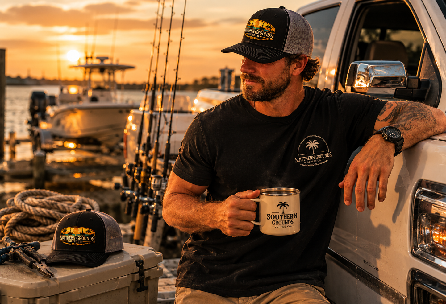 Southern Grounds Offshore Trucker Hat