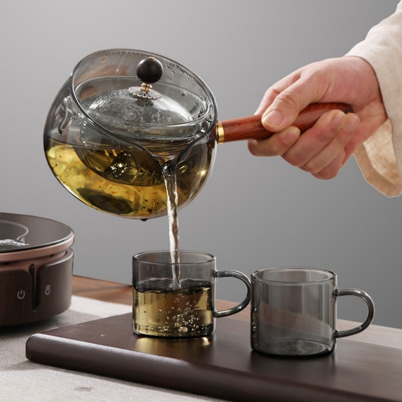 Glass Infuser Teapot with Wooden Handle