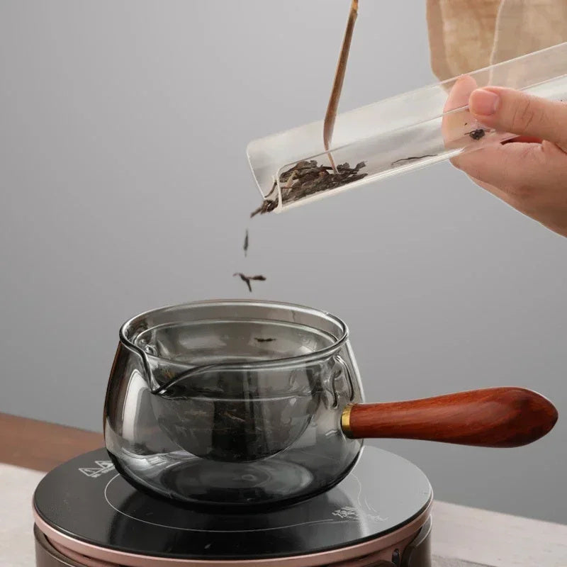 Glass Infuser Teapot with Wooden Handle